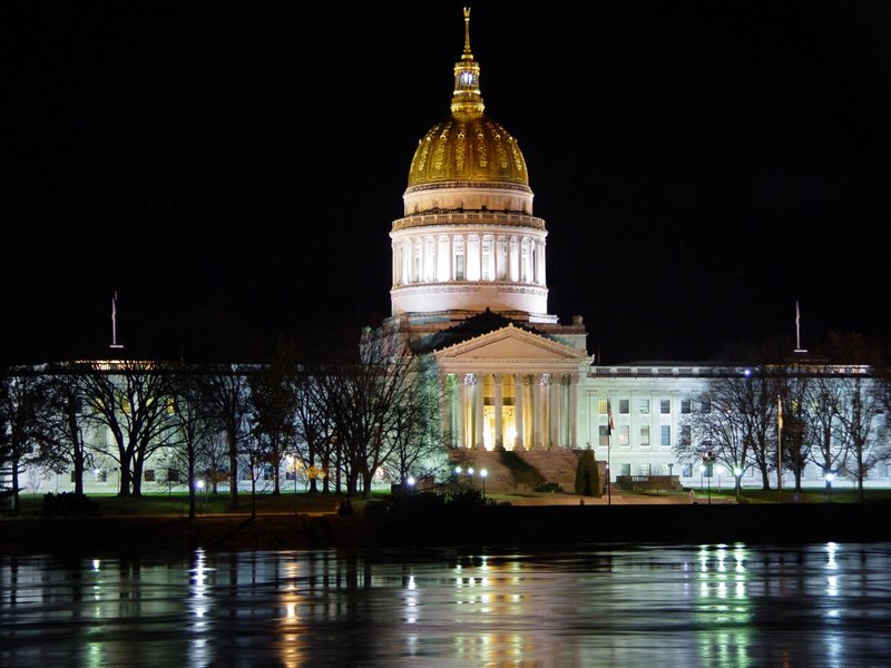 WV State Capitol At Night