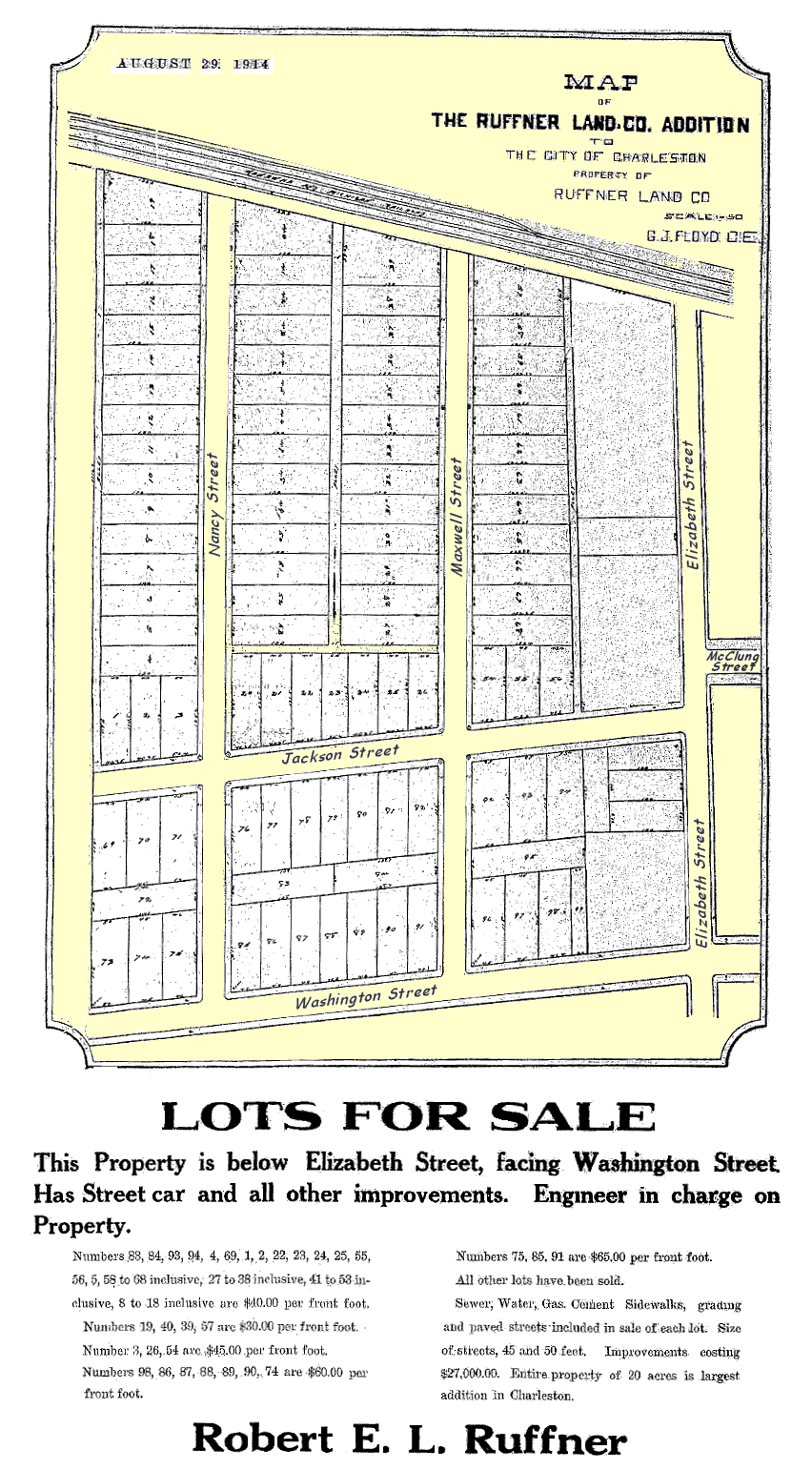 Ruffner Addition Map