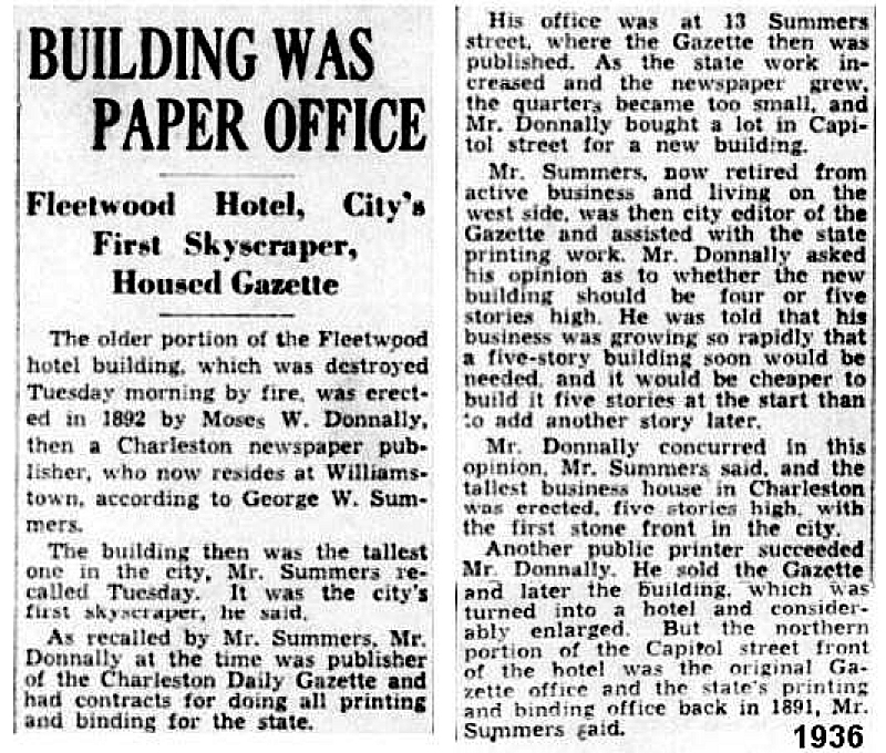 Charleston Newspapers Printing History