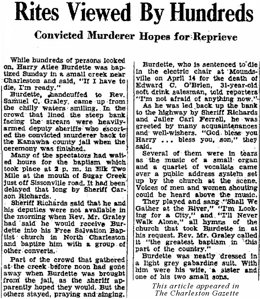 Murderer’s Baptism
