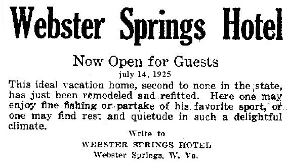 Webster Springs Hotel